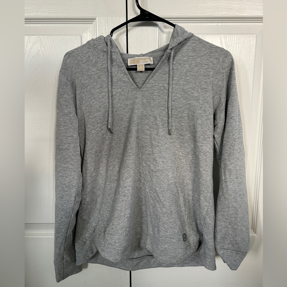 Michael Kors Womenās Medium Gray V-Neck Sweatshirt